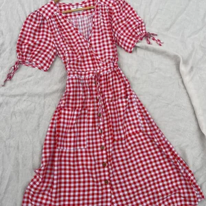 Gaia Red Gingham Dress