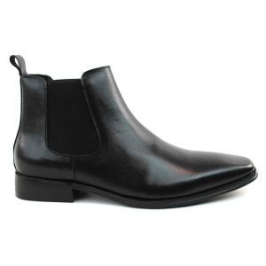 Genuine Leather Black Chelsea Boots