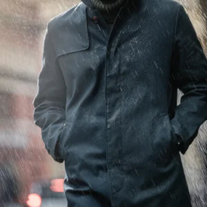 &SONS Woodward Raincoat Navy