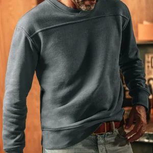 Anderson Cross Neck Sweatshirt Storm Blue