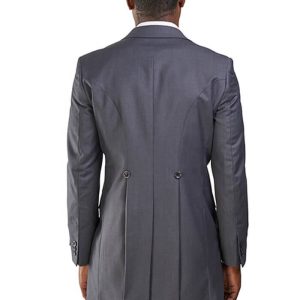 Slim fit 1 Button Grey Peak Lapel Dinner Jacket Tailcoat Frock